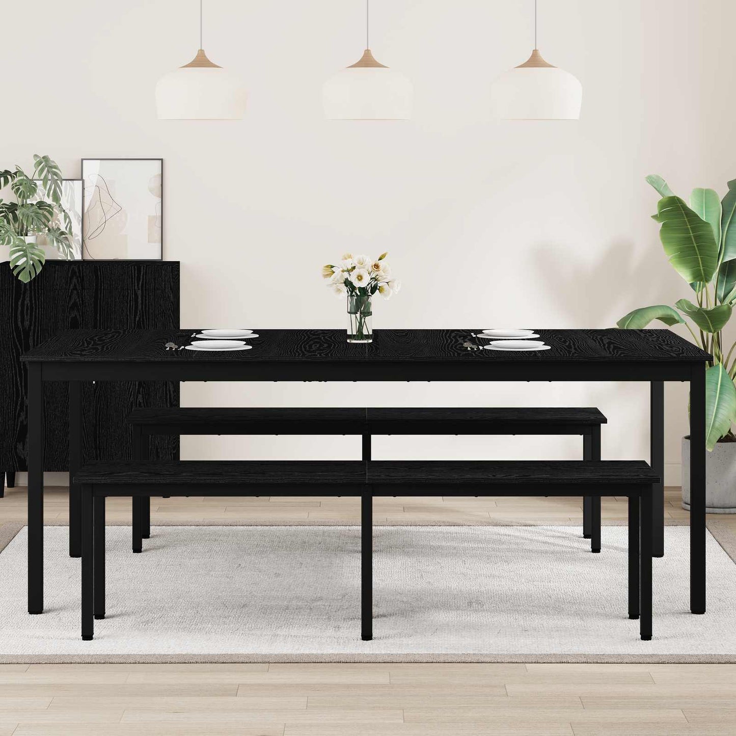 Spisebord 200 x 100 x 75 cm Konstruert tre Rektangulær