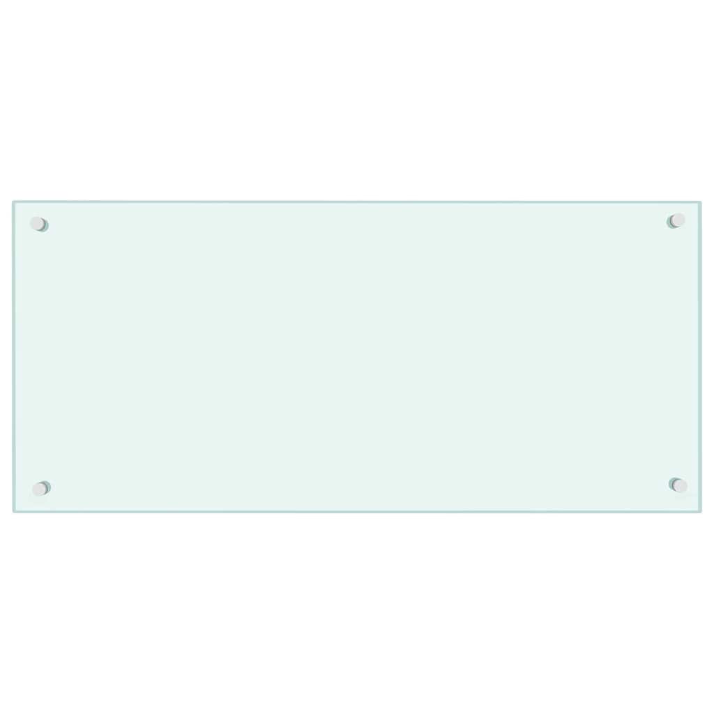 Kjøkkenbenkplate 2 pcs Hvit 90 x 40 cm herdet glass