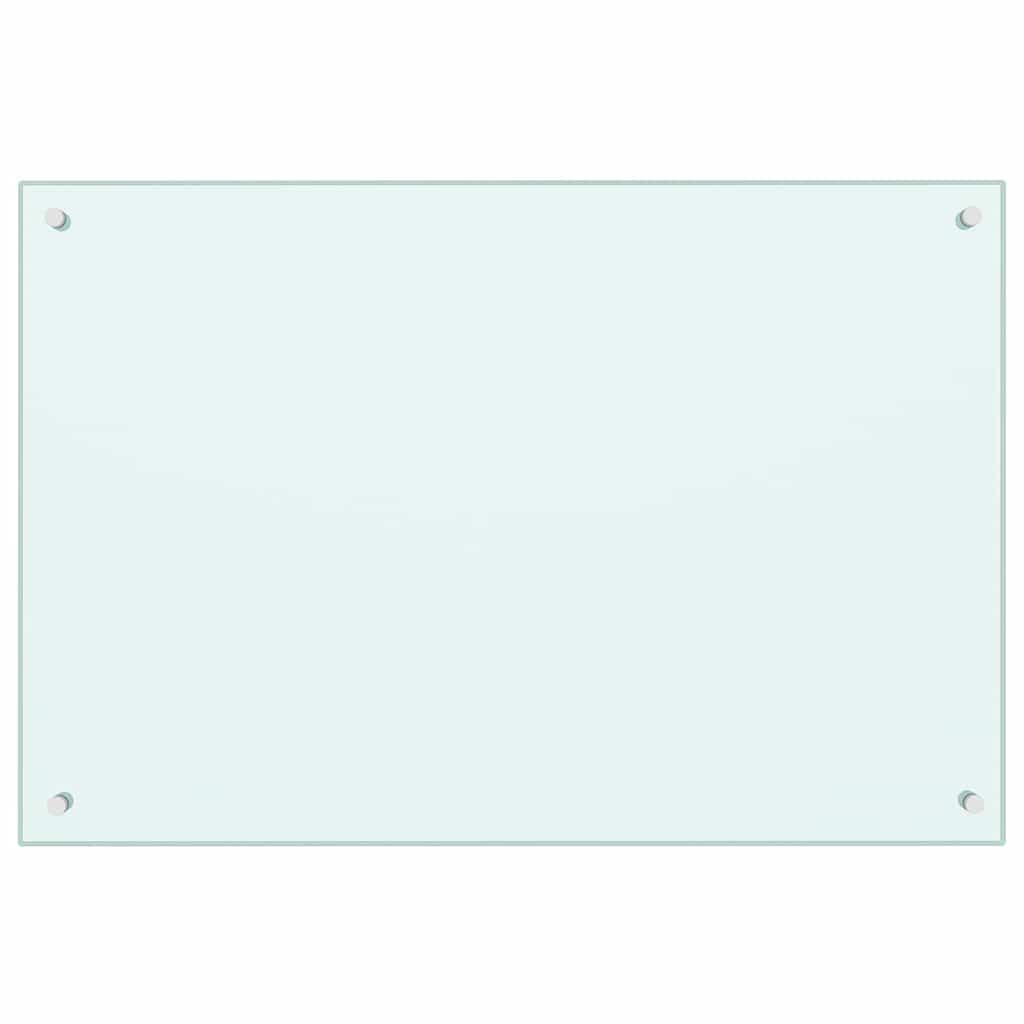 Kjøkkenbenkplate 2 pcs Hvit 90 x 60 cm herdet glass
