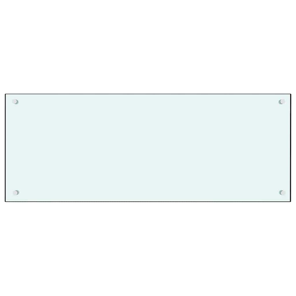 Kjøkkenbenkplate 2 pcs Hvit 100 x 40 cm herdet glass