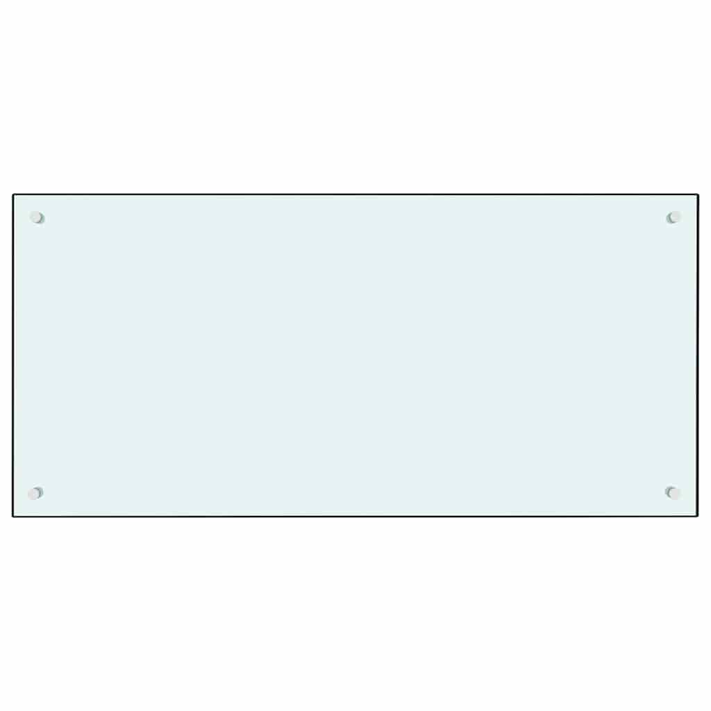Kjøkkenbenkplate 2 pcs Hvit 100 x 50 cm herdet glass