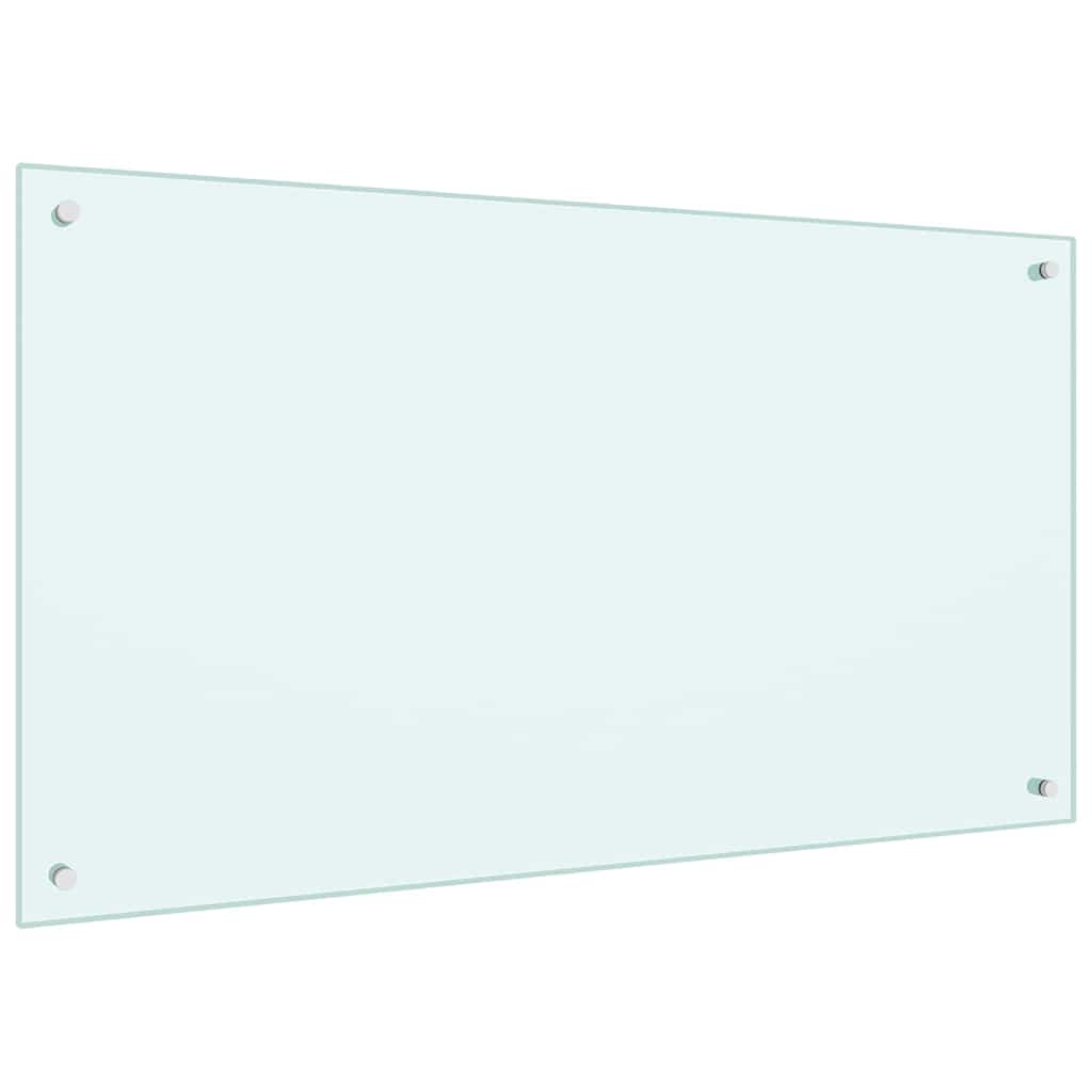 Kjøkkenbenkplate 2 pcs Hvit 100 x 60 cm herdet glass