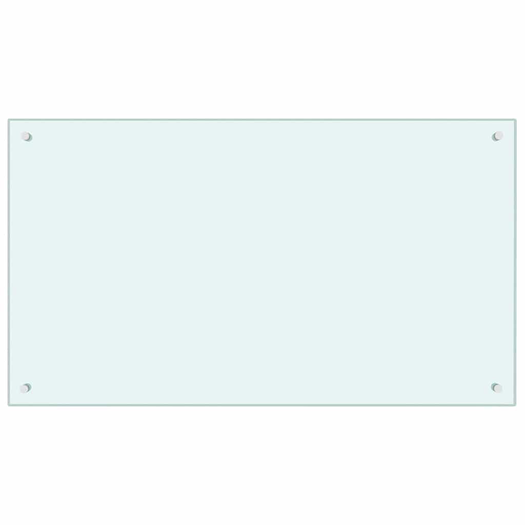 Kjøkkenbenkplate 2 pcs Hvit 100 x 60 cm herdet glass