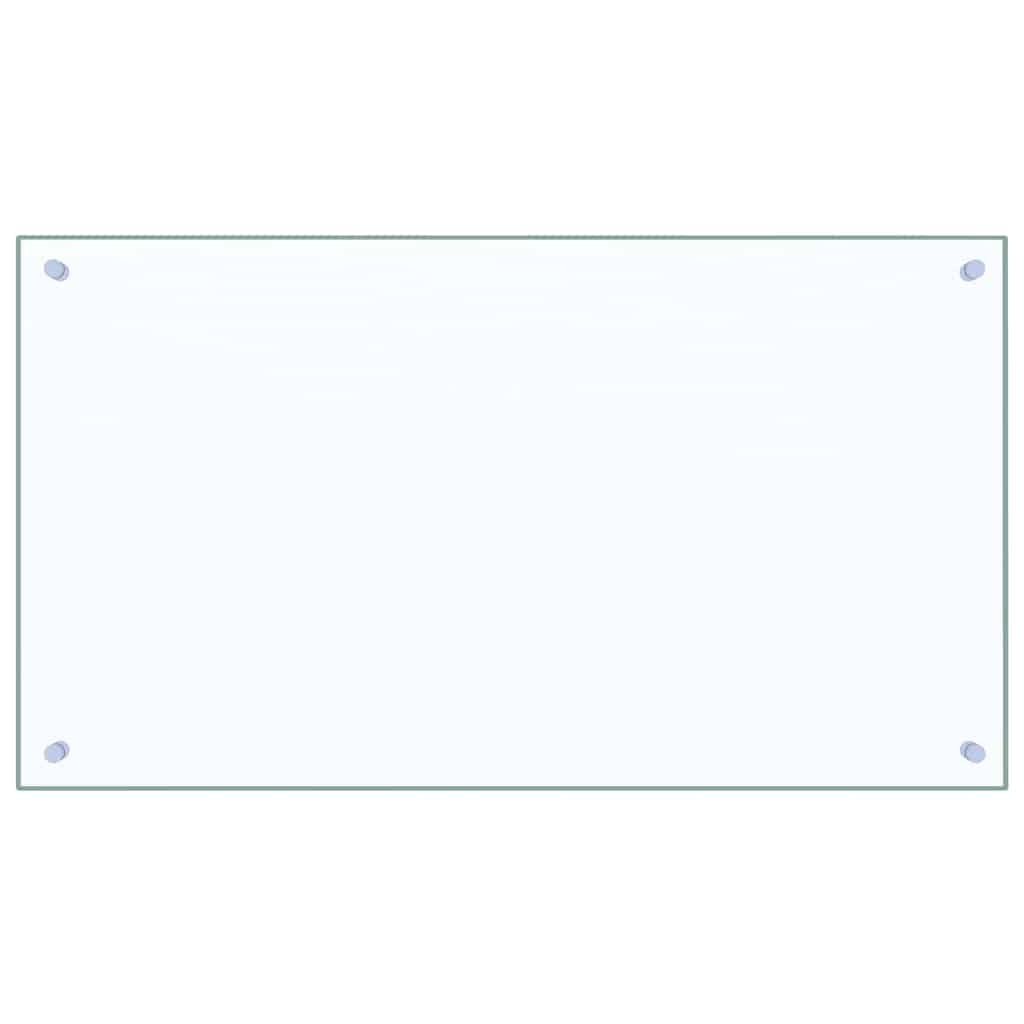 Kjøkkenbakplate 2 pcs Gjennomsiktig 90 x 50 cm herdet glass vidaXL
