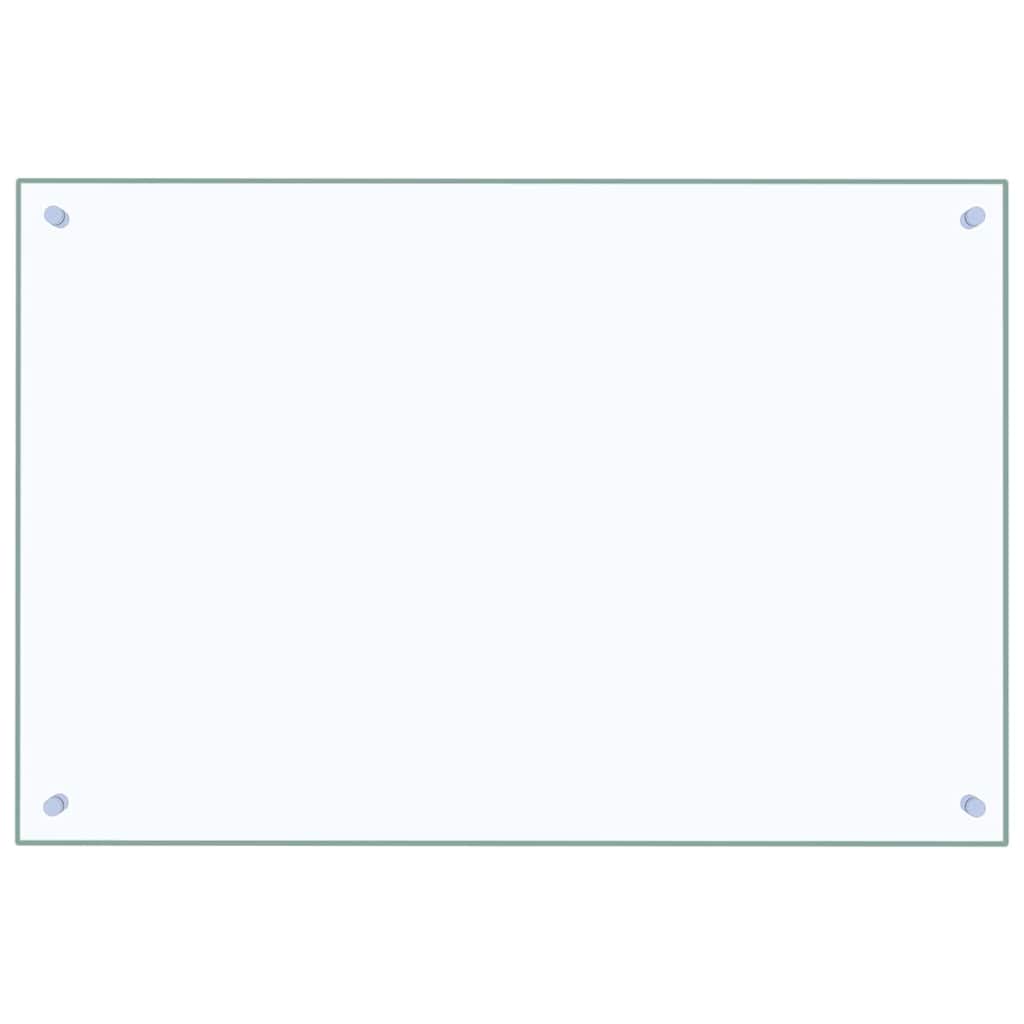 Kjøkkenbenkplate 2 pcs Gjennomsiktig 90 x 60 cm herdet glass