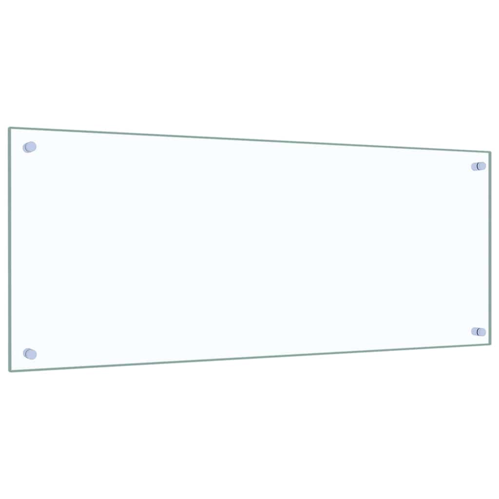Kjøkkenbenkplate 2 stk. Gjennomsiktig 100 x 40 cm herdet glass