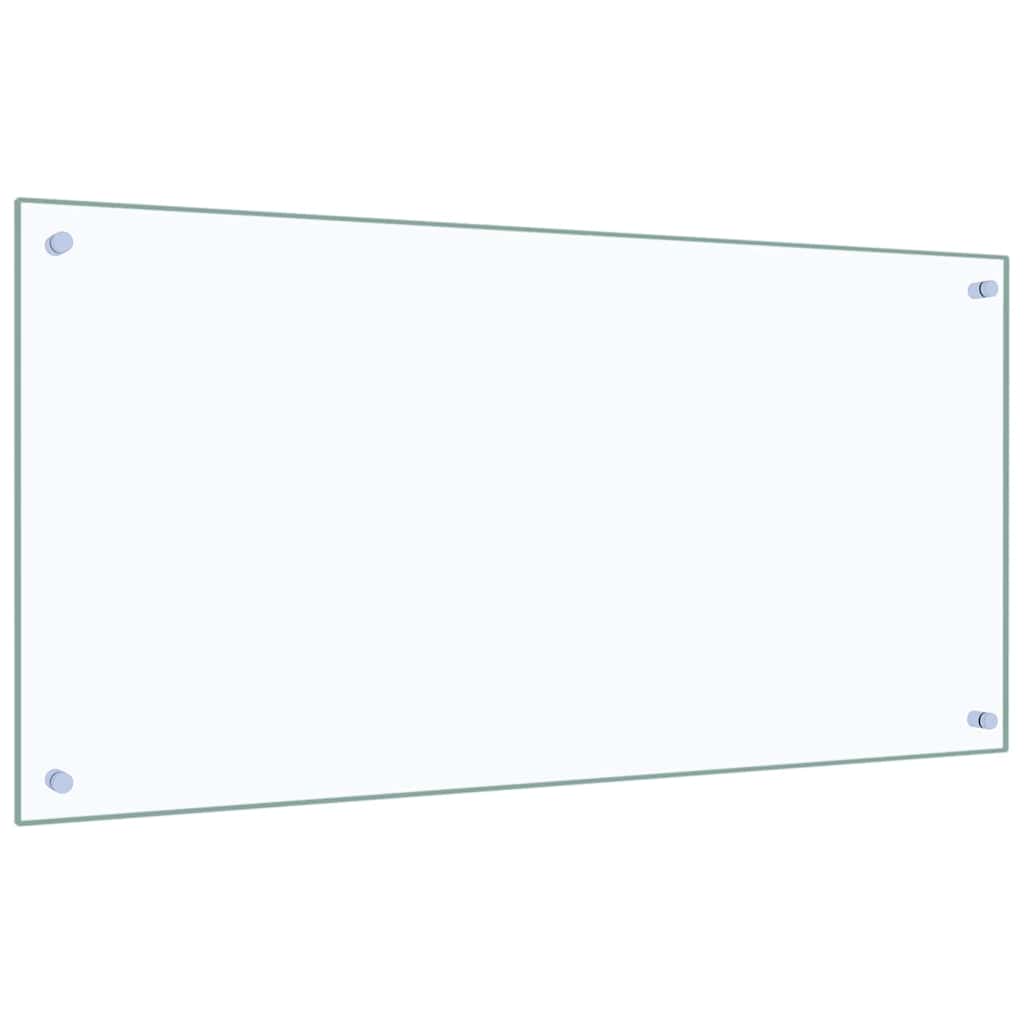 Kjøkkenbenkplate 2 pcs Gjennomsiktig 100 x 50 cm herdet glass