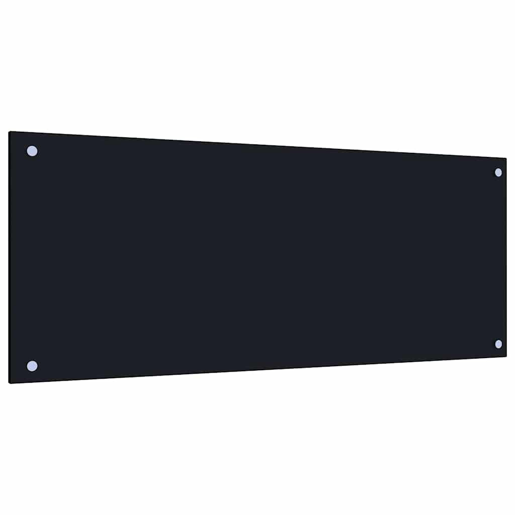 Kjøkkenbenkplate 2 pcs Svart 100 x 40 cm herdet glass