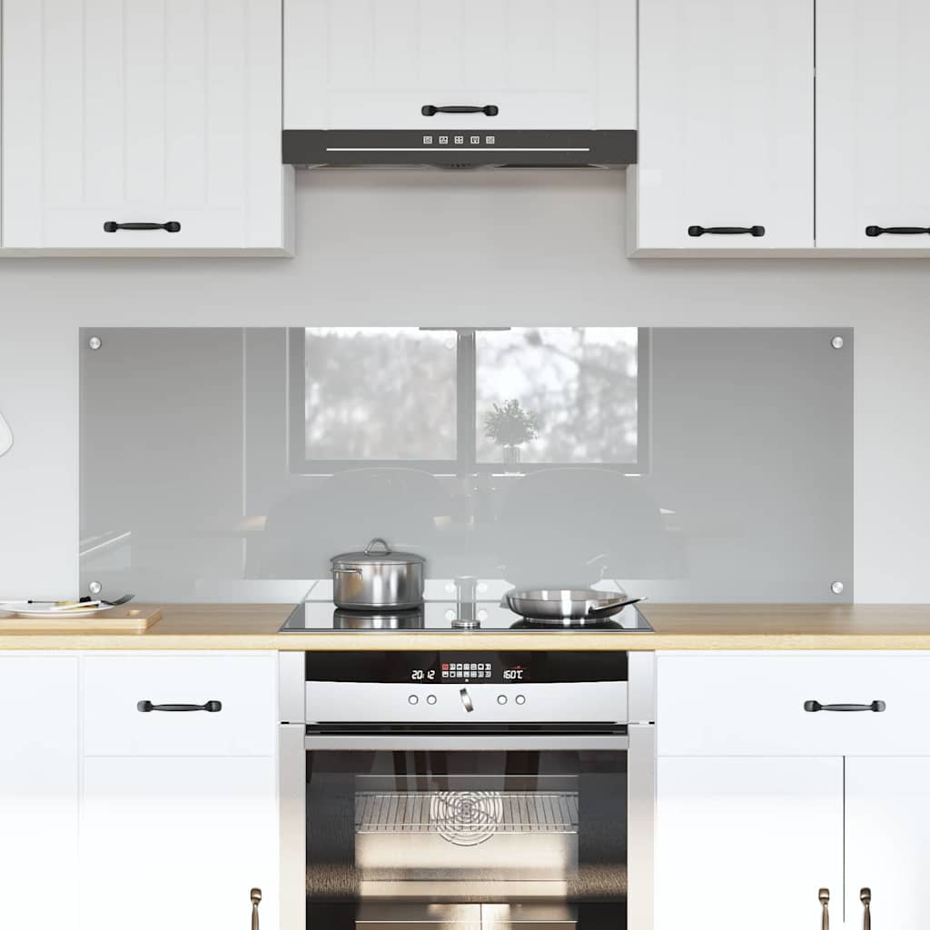 Kjøkkenbakplate 2 pcs Lysegrå 70 x 50 cm herdet glass vidaXL