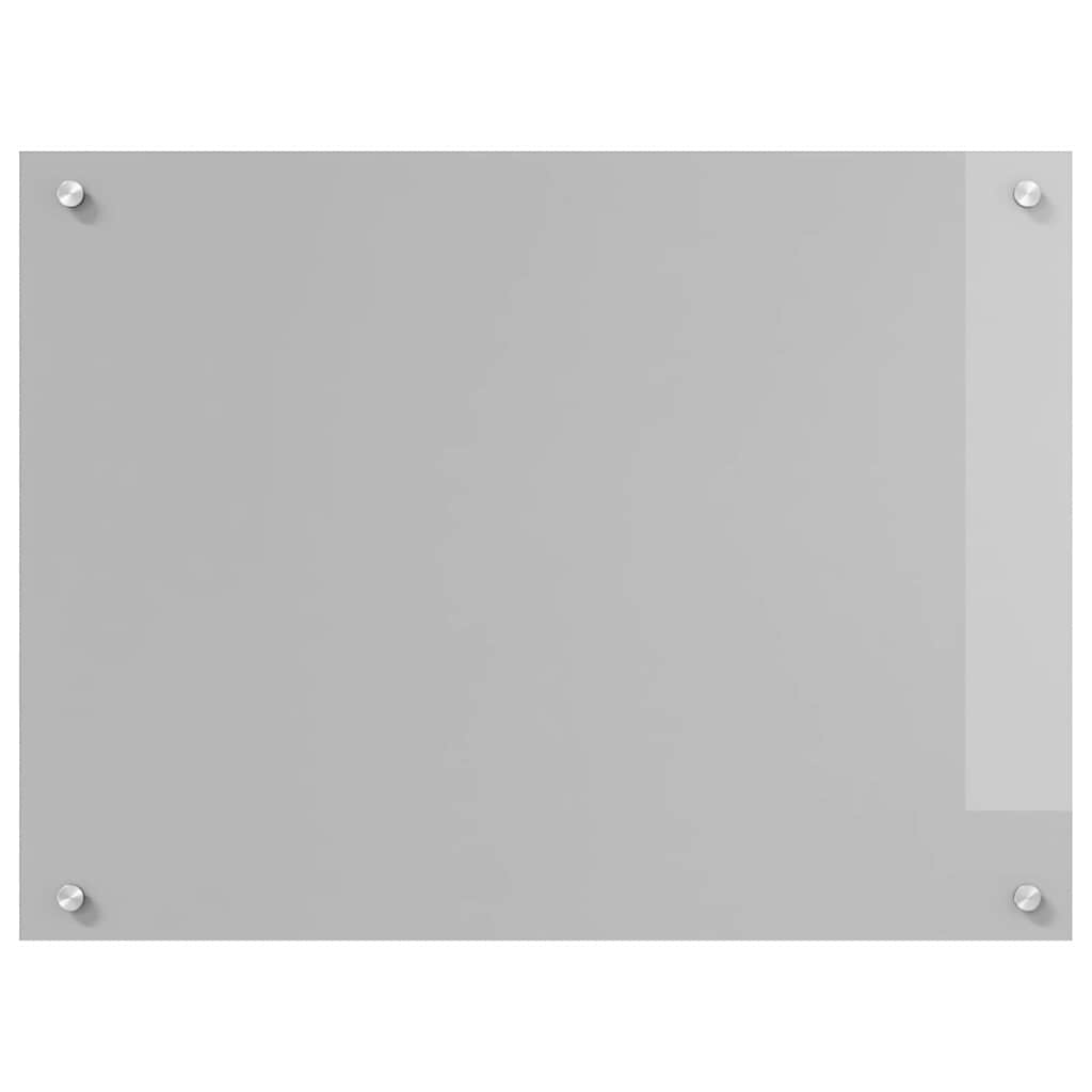 Kjøkkenbenkplate 2 pcs Lysegrå 80 x 60 cm herdet glass