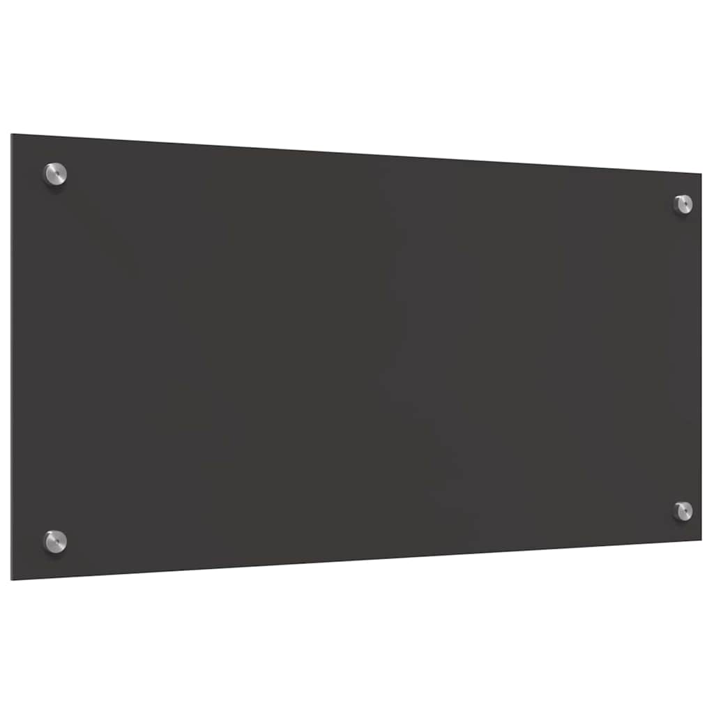 Kjøkkenbenkplate 2 pcs Mørkegrå 80 x 40 cm herdet glass