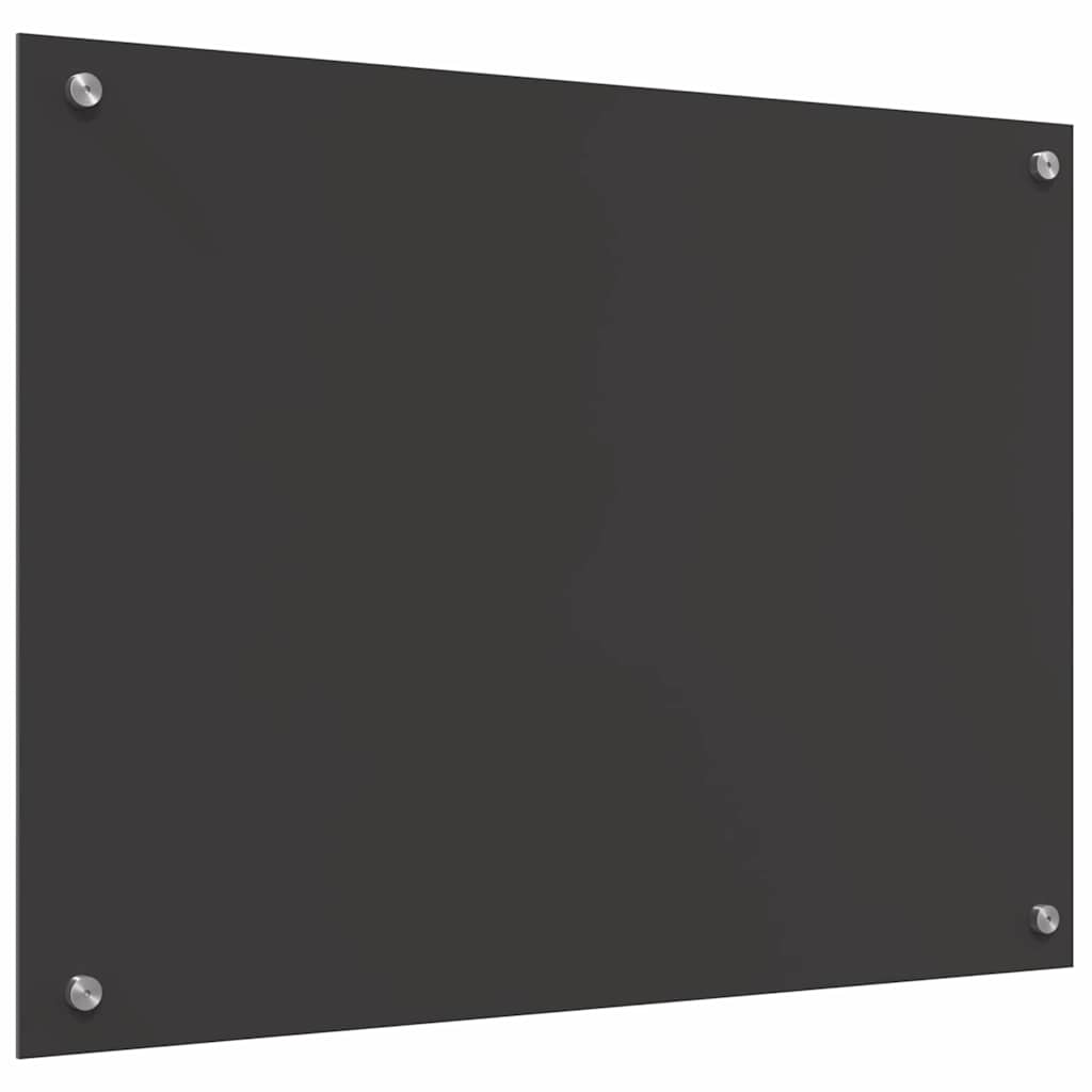 Kjøkkenbenkplate 2 pcs Mørkegrå 80 x 60 cm herdet glass