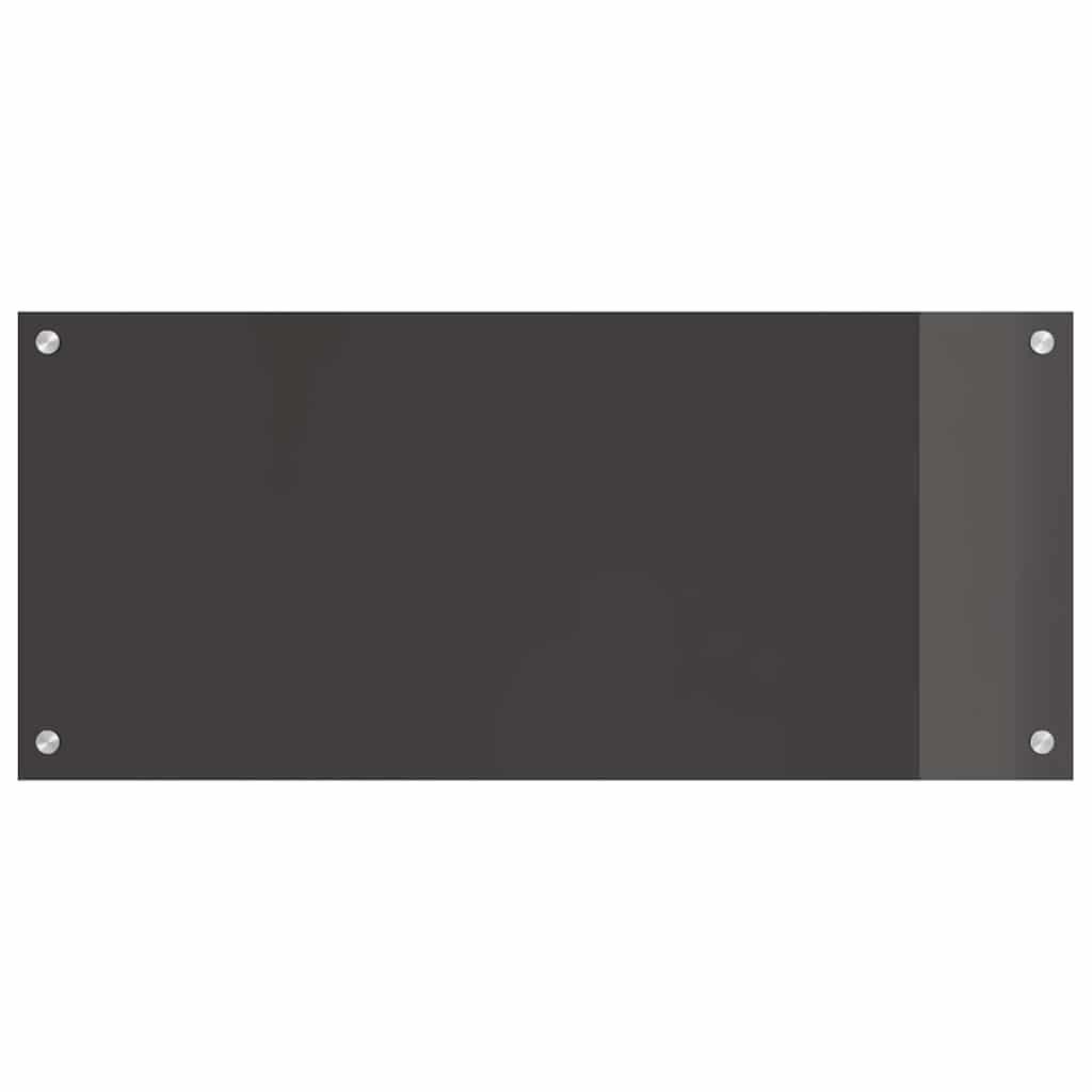 Kjøkkenbenkplate 2 pcs Mørkegrå 90 x 40 cm herdet glass