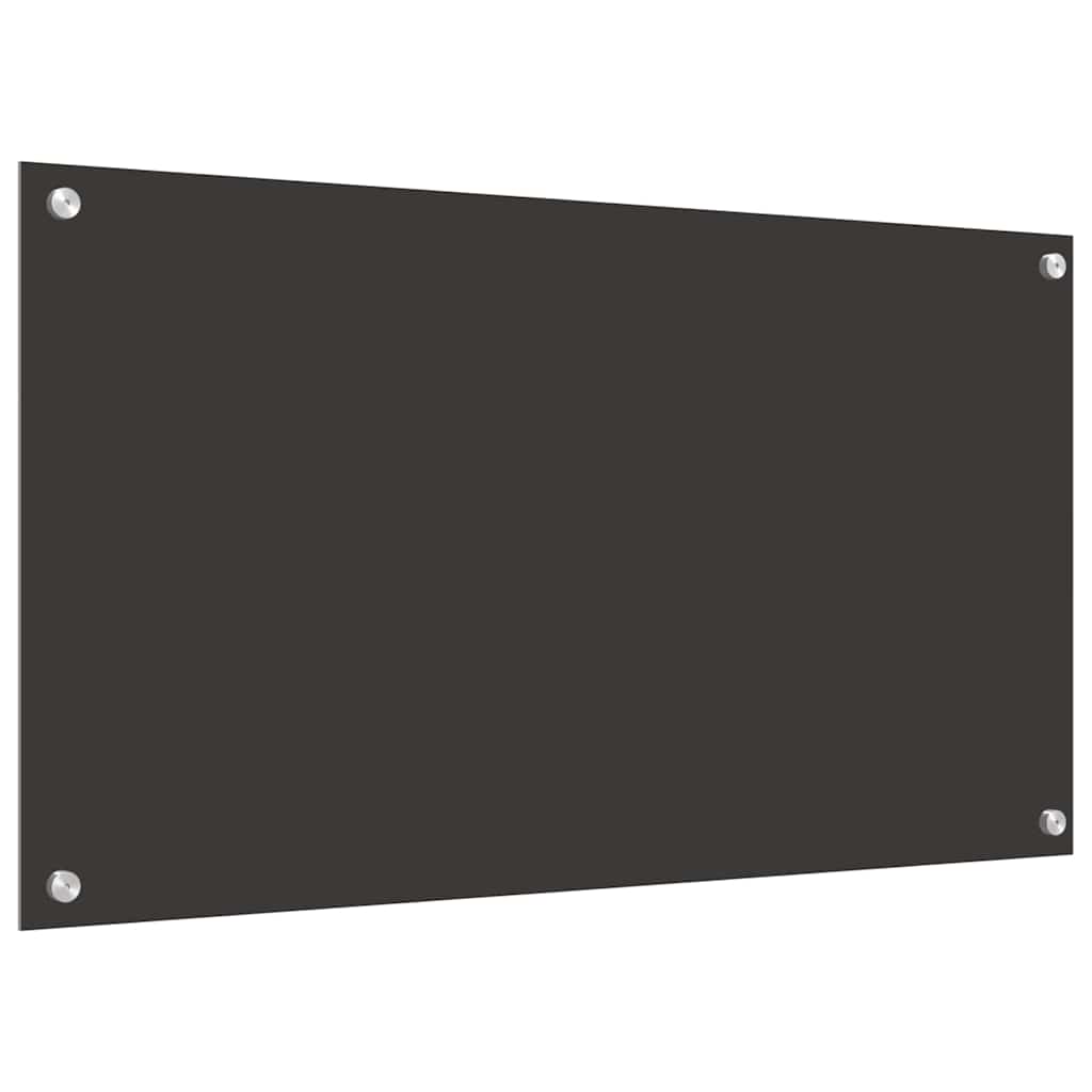 Kjøkkenbenkplate 2 pcs Mørkegrå 90 x 50 cm herdet glass
