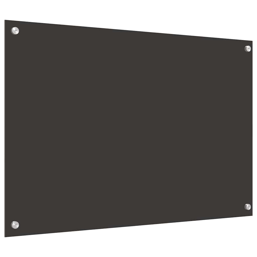 Kjøkkenbenkplate 2 pcs Mørkegrå 90 x 60 cm herdet glass