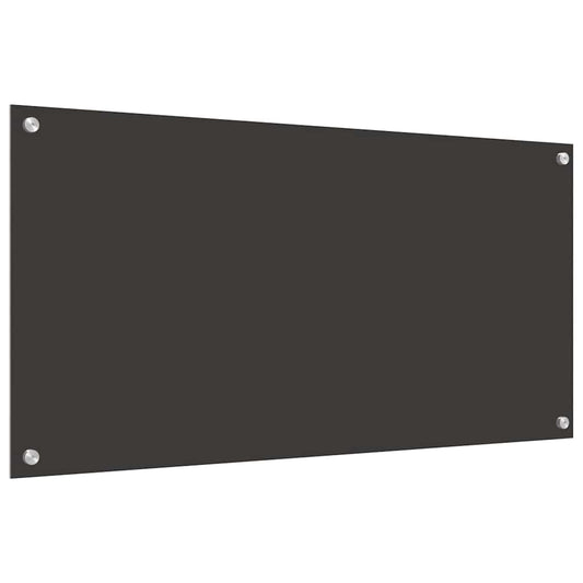 Kjøkkenbenkplate 2 pcs Mørkegrå 100 x 50 cm herdet glass