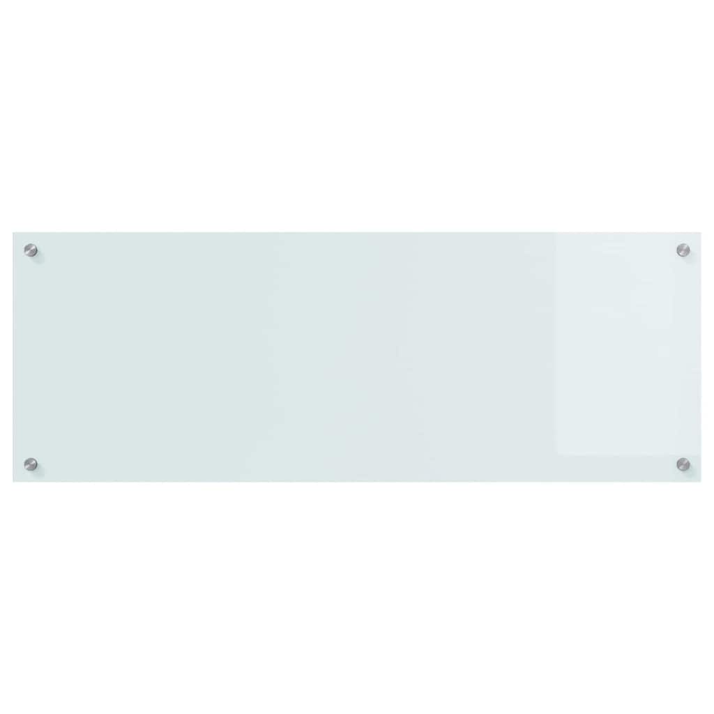 Kjøkkenbakplate 2 pcs Hvit 110 x 40 cm herdet glass vidaXL