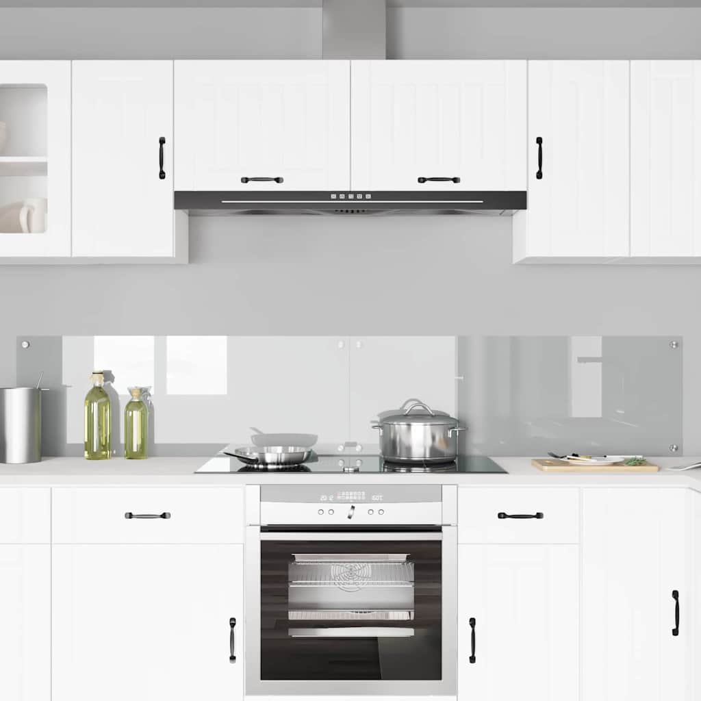 Kjøkkenbakplate 2 pcs Gjennomsiktig 110 x 40 cm herdet glass vidaXL