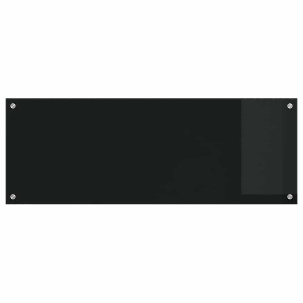 Kjøkkenbenkplate 2 pcs Svart 110 x 40 cm herdet glass