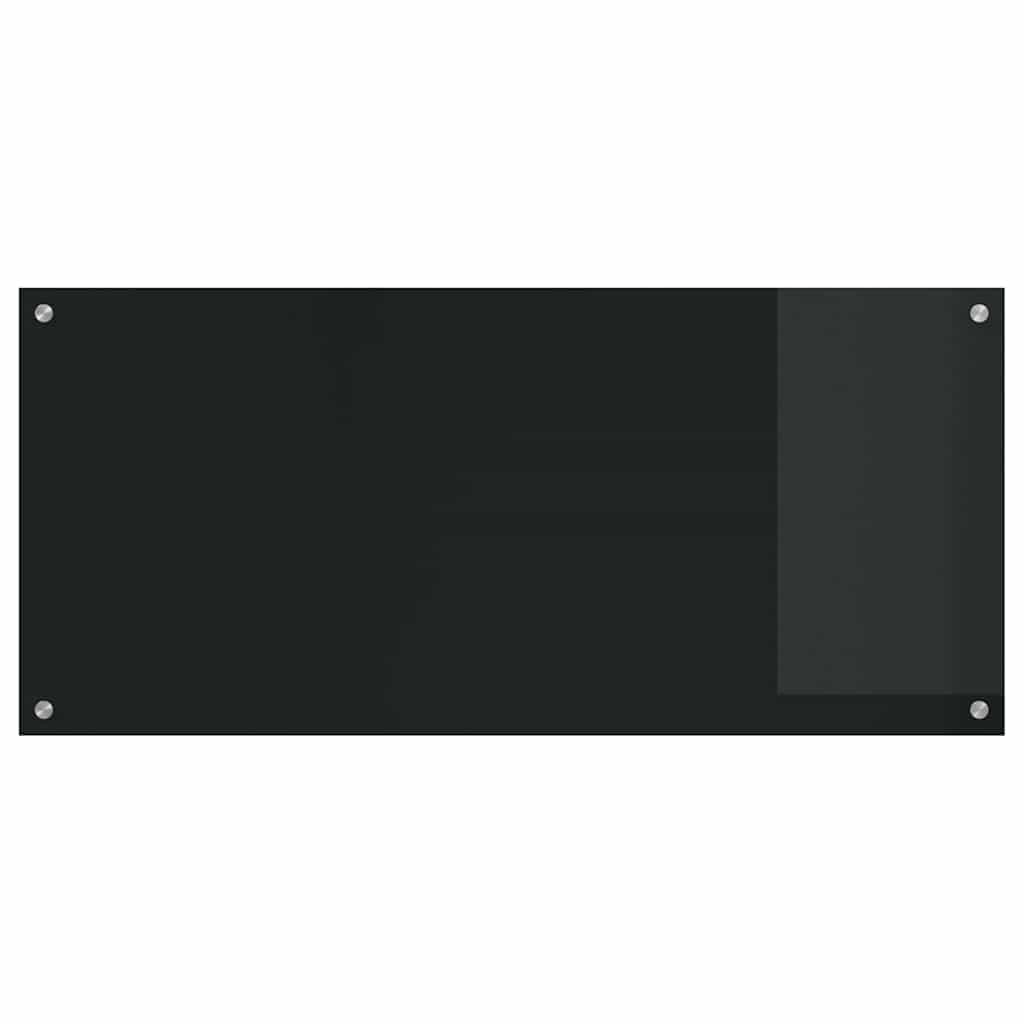 Kjøkkenbenkplate 2 pcs Svart 110 x 50 cm herdet glass