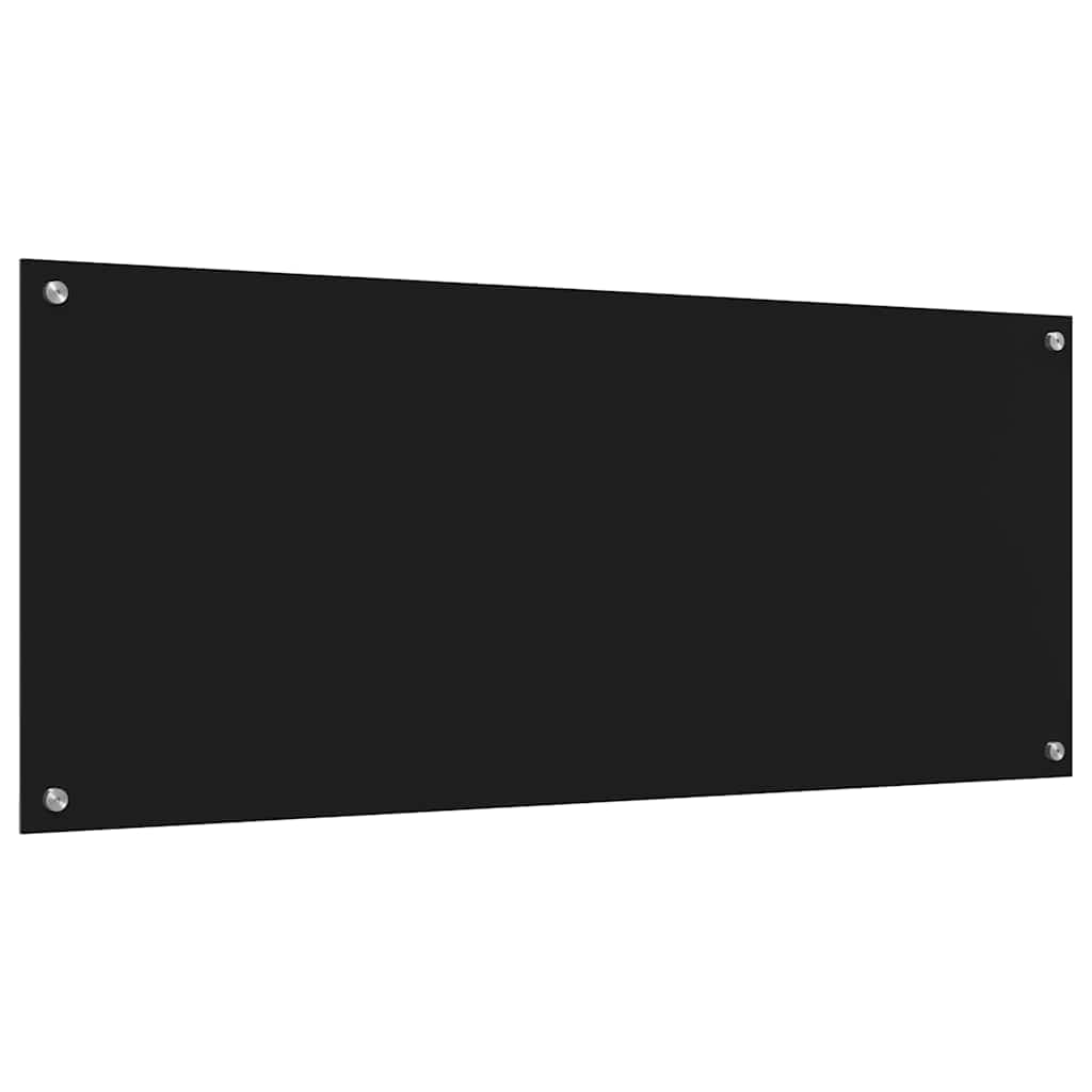 Kjøkkenbenkplate 2 pcs Svart 120 x 50 cm herdet glass