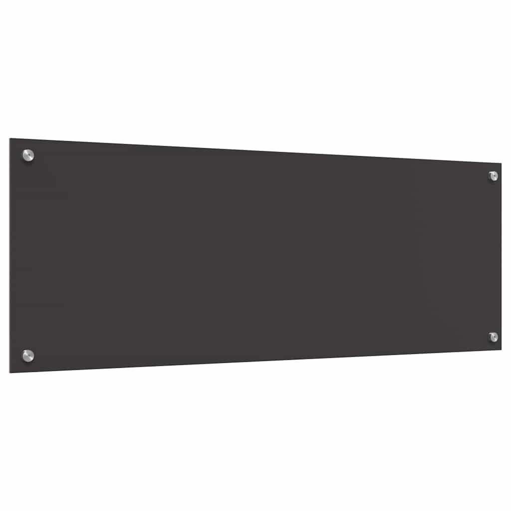 Kjøkkenbenkplate 2 pcs Mørkegrå 110 x 40 cm herdet glass