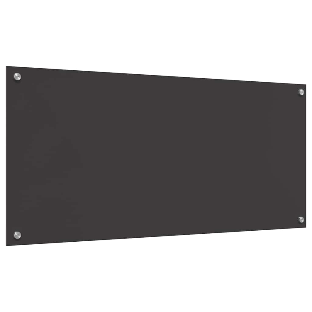 Kjøkkenbenkplate 2 pcs Mørkegrå 110 x 50 cm herdet glass