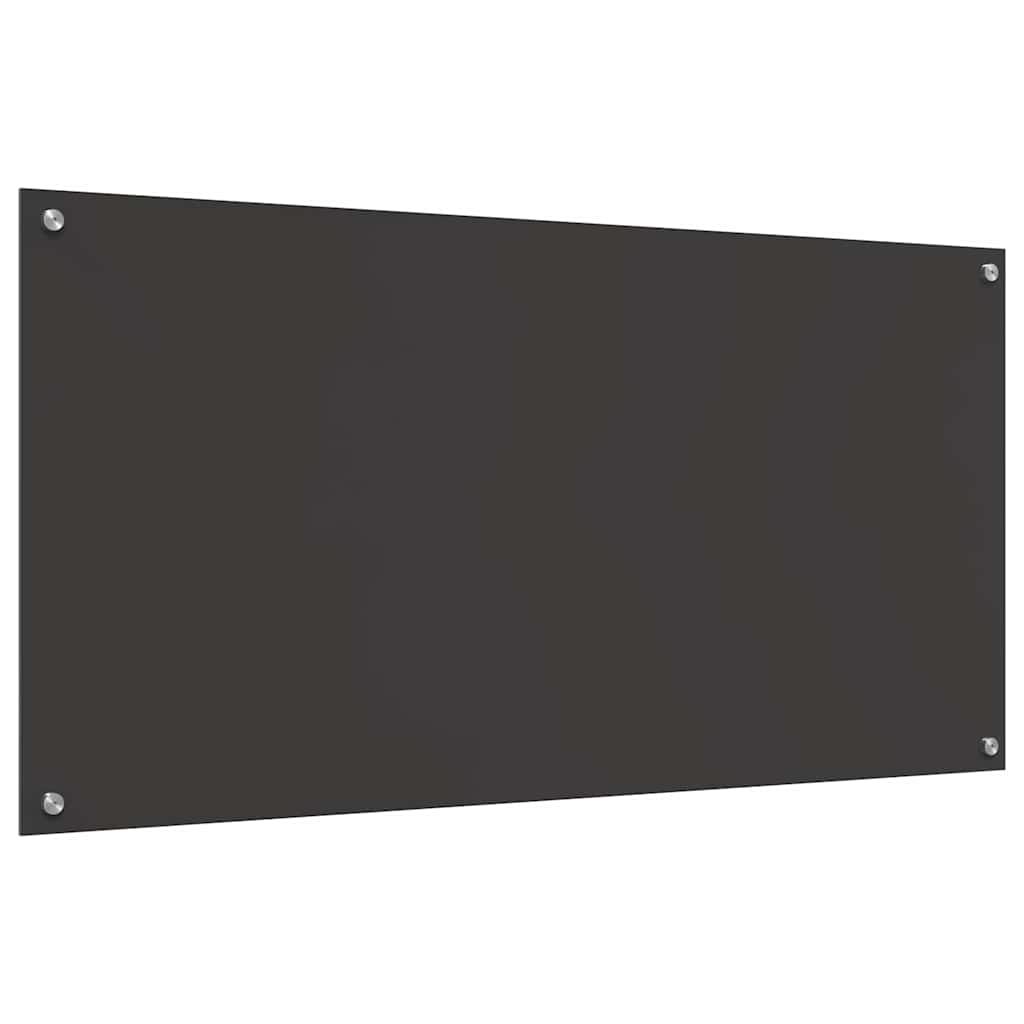 Kjøkkenbenkplate 2 pcs Mørkegrå 120 x 60 cm herdet glass