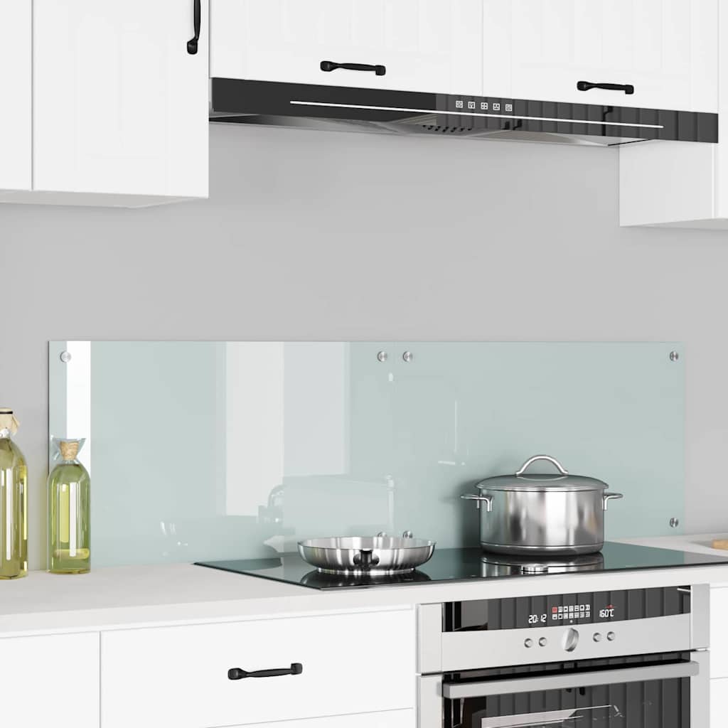 Kjøkkenbenkplate 2 pcs Hvit 70 x 40 cm herdet glass