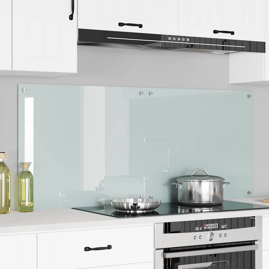 Kjøkkenbenkplate 2 pcs Hvit 70 x 60 cm herdet glass