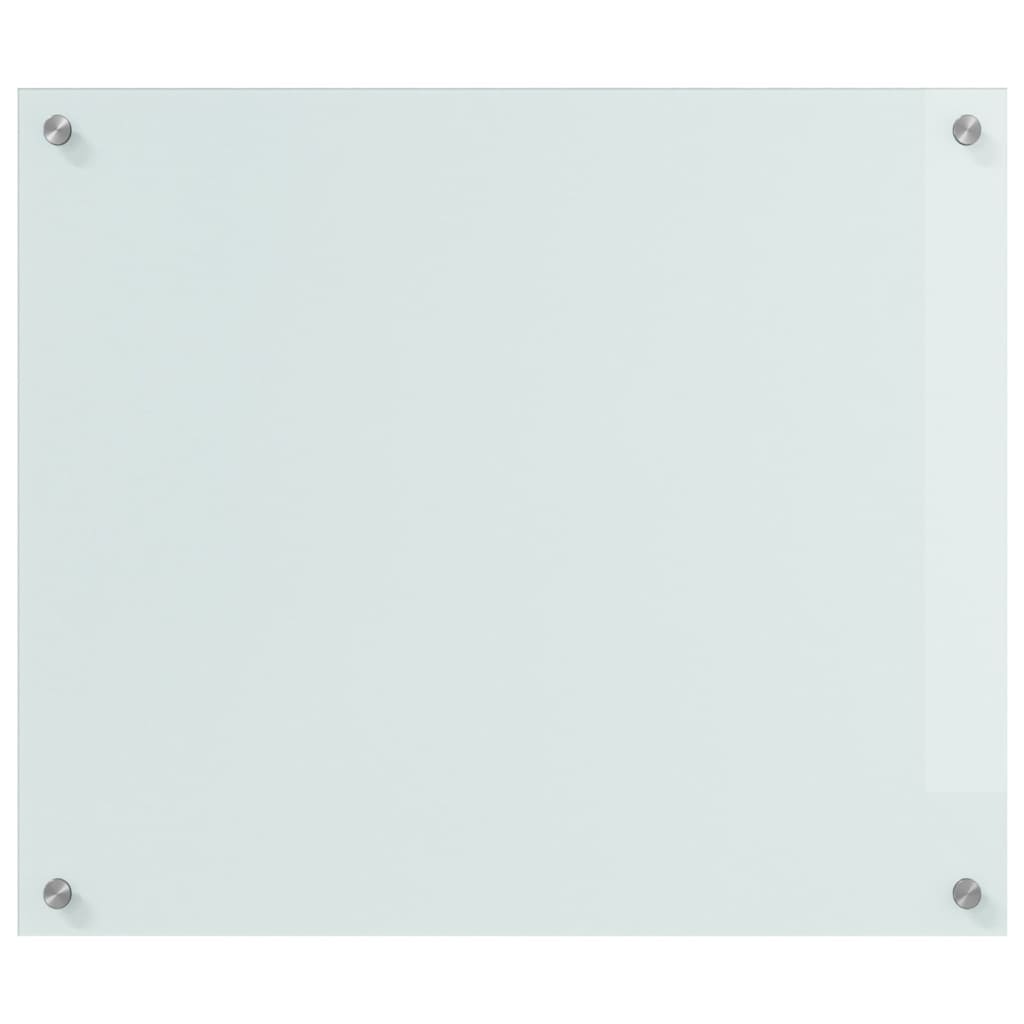 Kjøkkenbenkplate 2 pcs Hvit 70 x 60 cm herdet glass