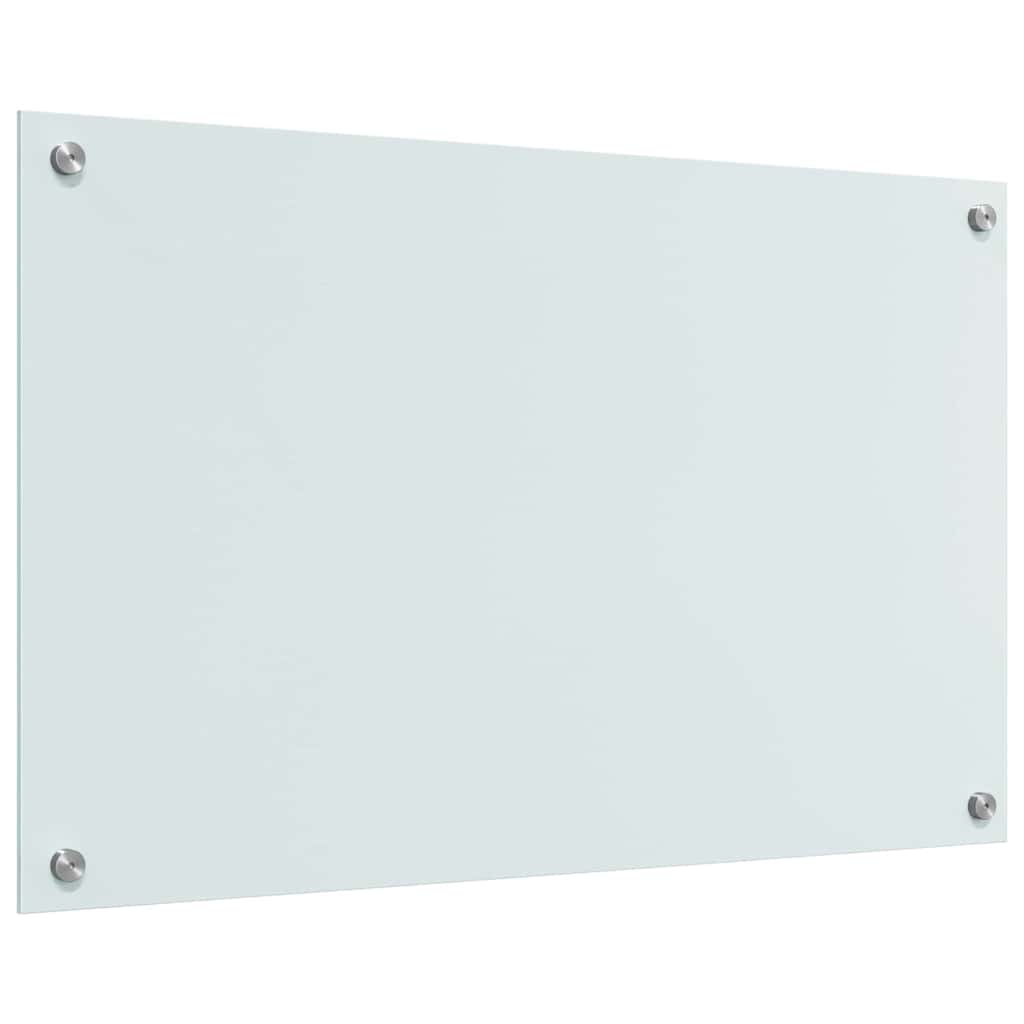 Kjøkkenbenkplate 2 pcs Hvit 80 x 50 cm herdet glass