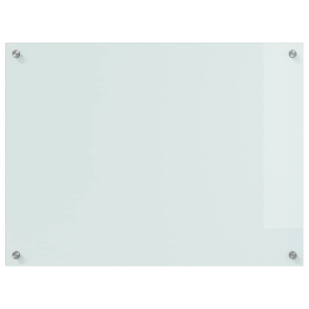 Kjøkkenbenkplate 2 pcs Hvit 80 x 60 cm herdet glass
