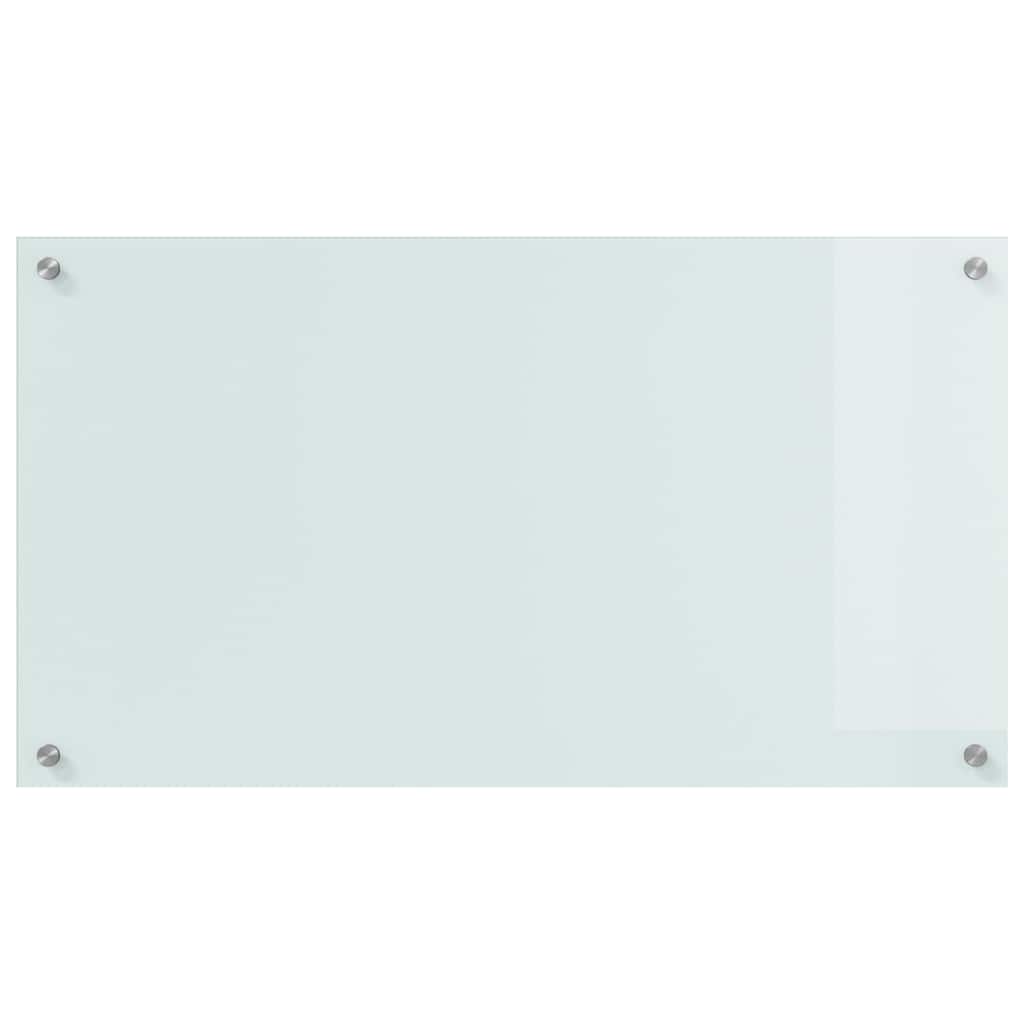 Kjøkkenbenkplate 2 pcs Hvit 90 x 50 cm herdet glass