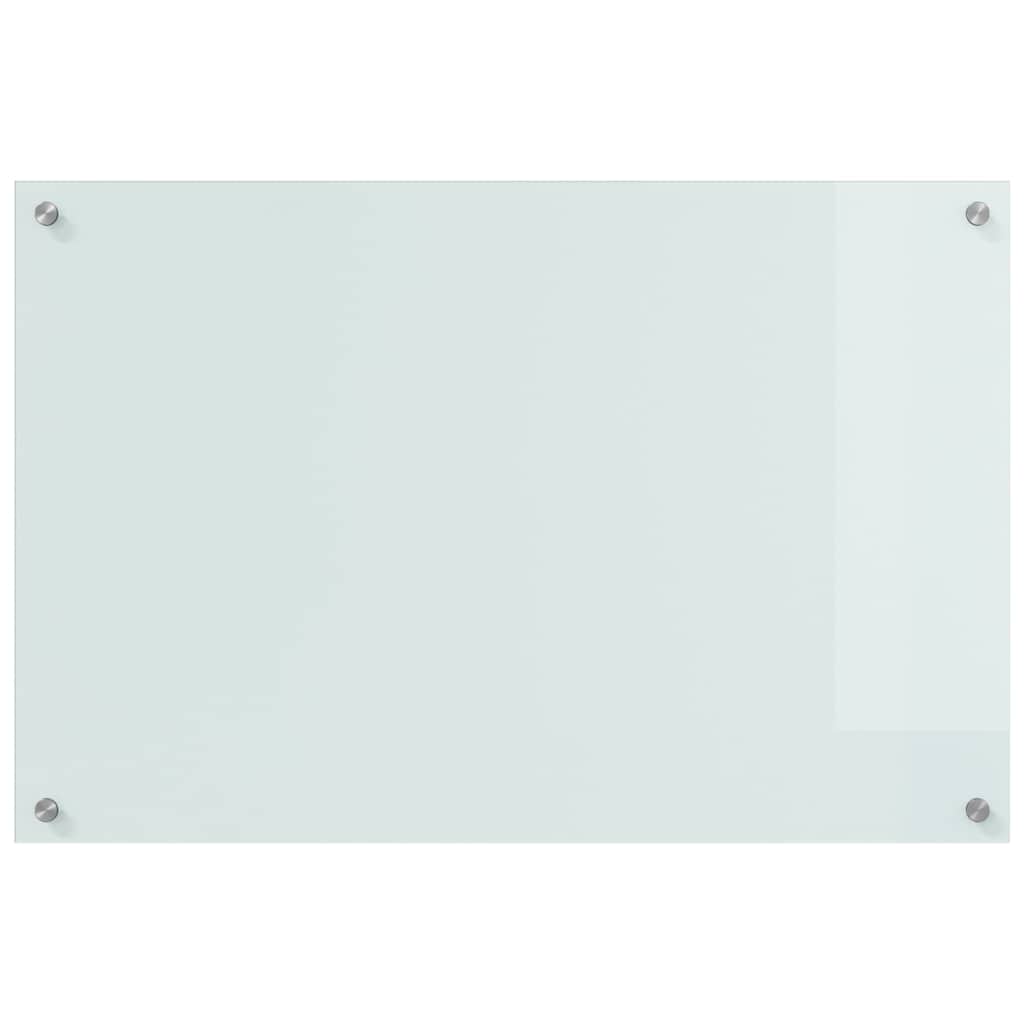 Kjøkkenbenkplate 2 pcs Hvit 90 x 60 cm herdet glass