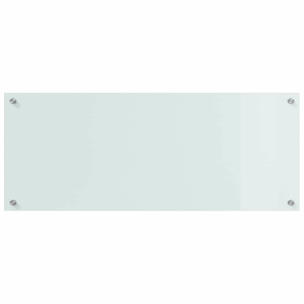 Kjøkkenbenkplate 2 pcs Hvit 100 x 40 cm herdet glass