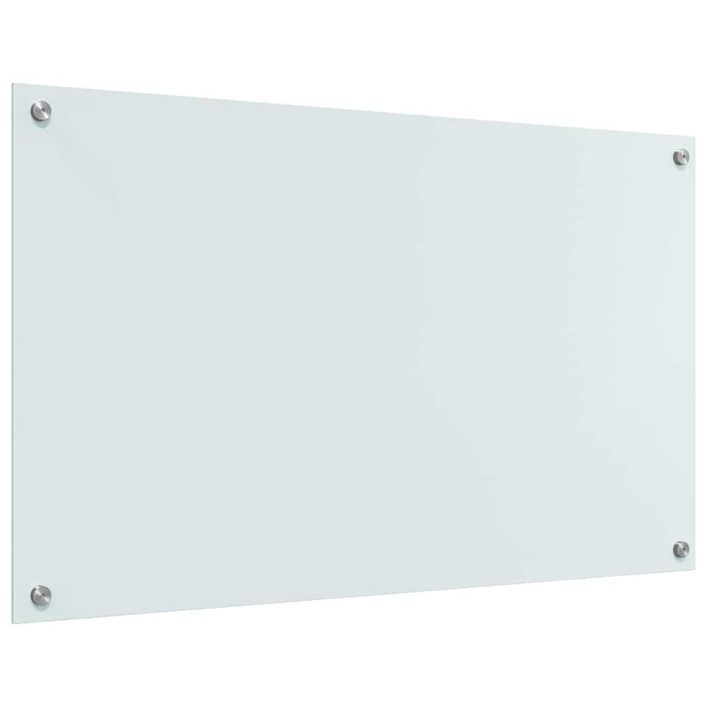 Kjøkkenbenkplate 2 stk. Hvit 100 x 60 cm herdet glass