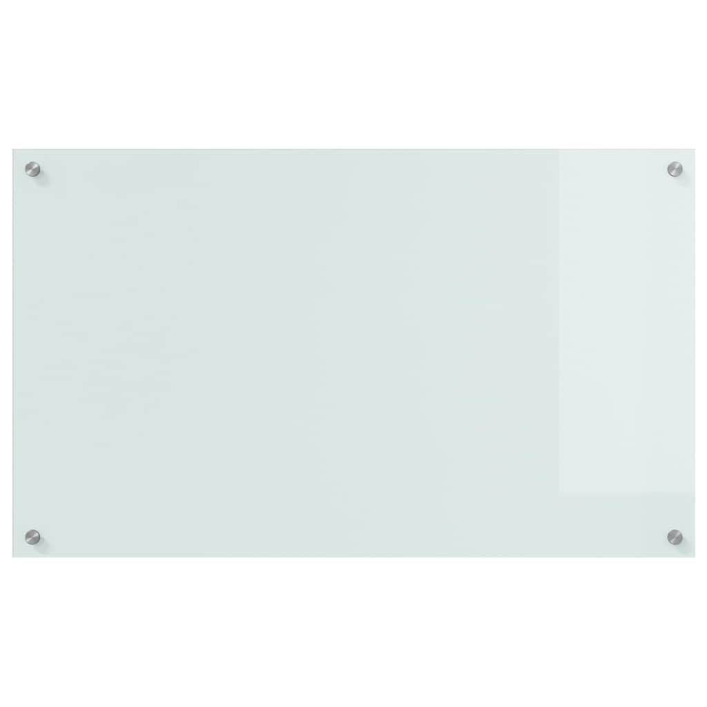 Kjøkkenbenkplate 2 stk. Hvit 100 x 60 cm herdet glass