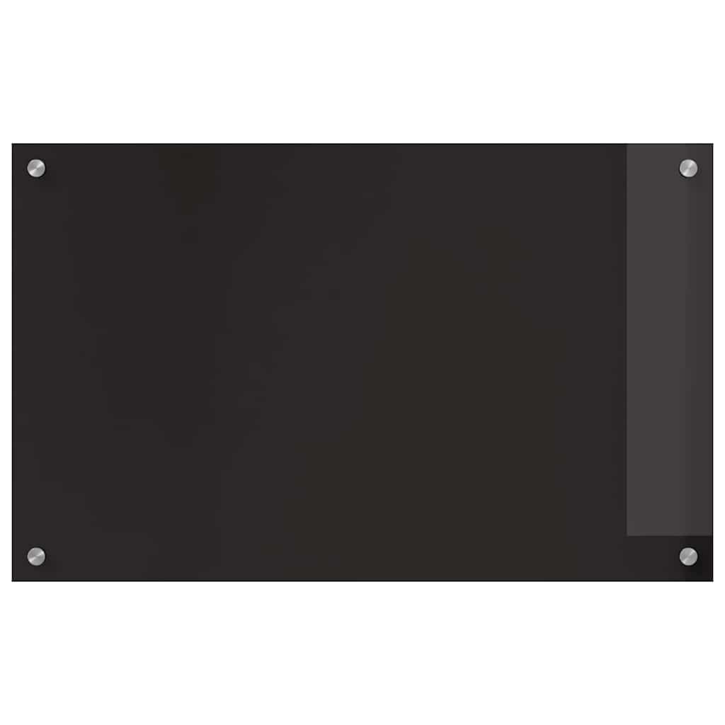 Kjøkkenbenkplate 2 pcs Svart 80 x 50 cm herdet glass