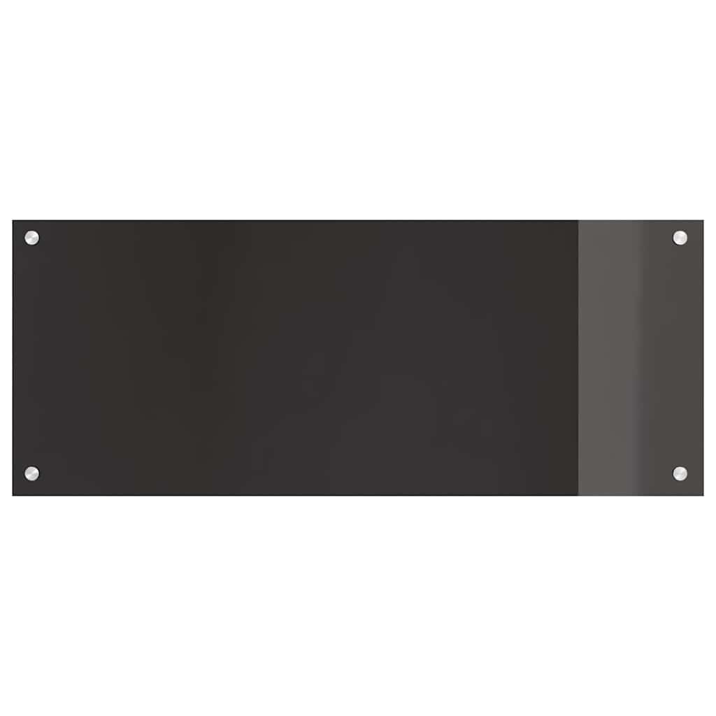 Kjøkkenbenkplate 2 pcs Svart 100 x 40 cm herdet glass