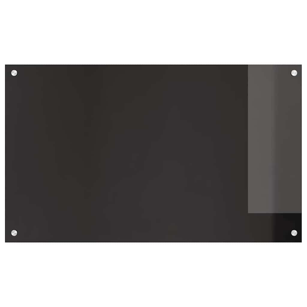 Kjøkkenbenkplate 2 pcs Svart 100 x 60 cm herdet glass