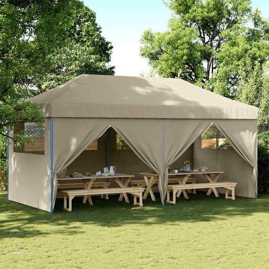 Partytelt Pop-up Gråbrun 580 x 292 x 315 cm Oxford Stoff