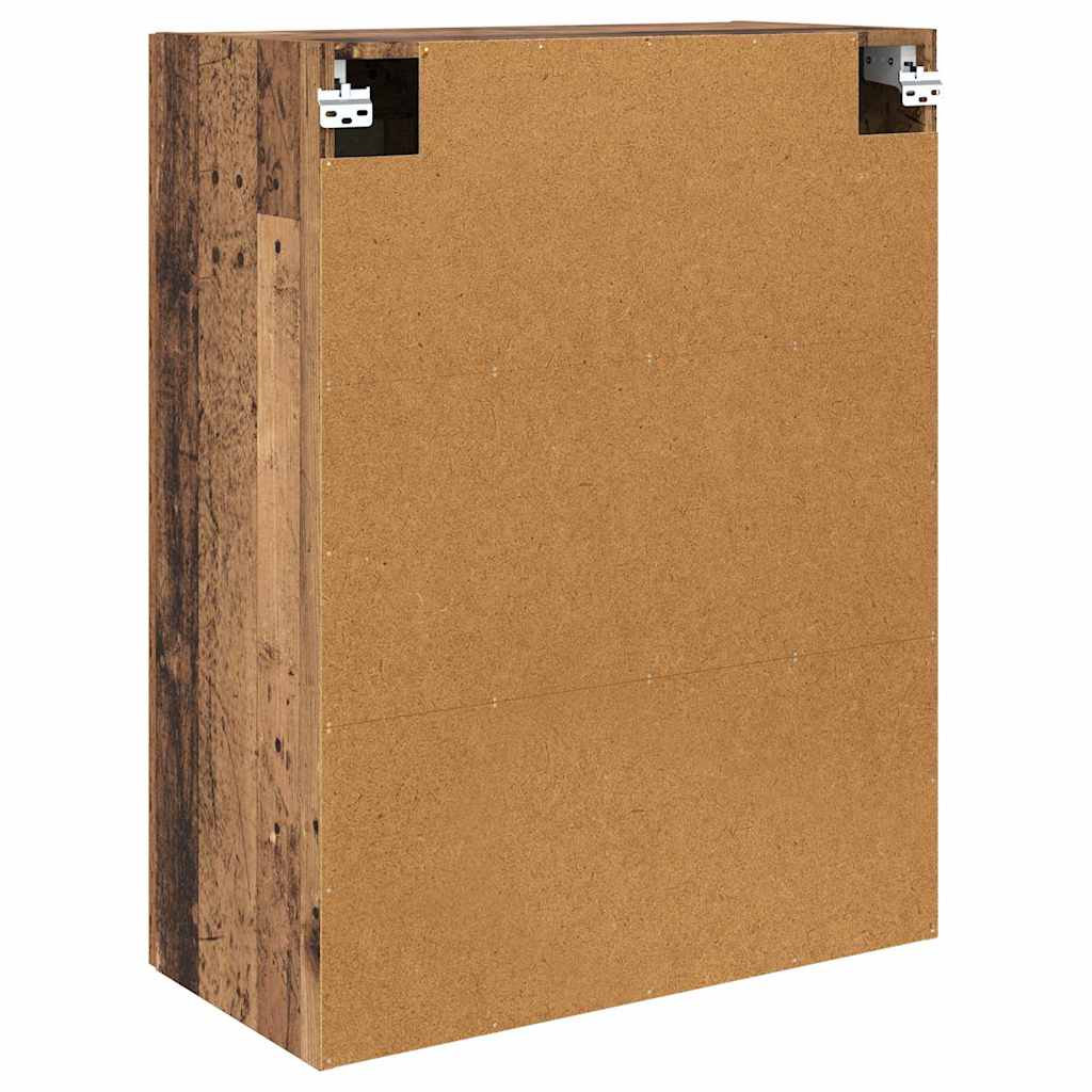 Vegghengt skap Veggmontert 2 pcs Gammelt tre 69,5 x 34 x 90 cm
