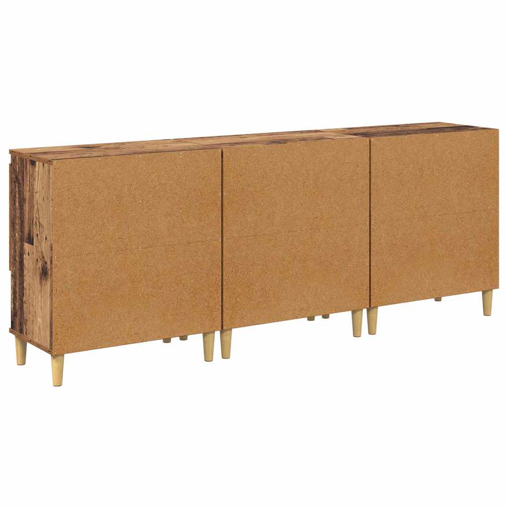 Skap 3 pcs Gamle tre 60 x 35 x 70 cm Konstruert tre