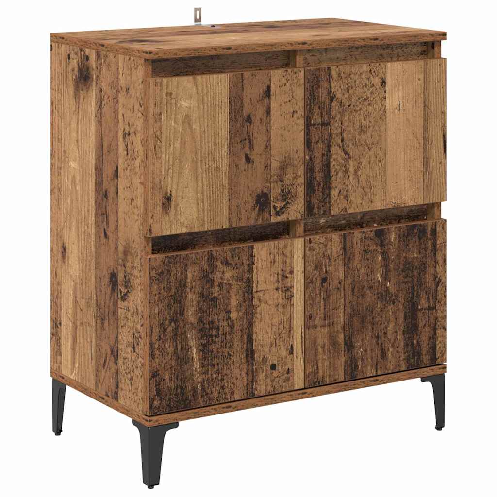 Skap 2 pcs Gamle tre 60 x 35 x 70 cm Konstruert tre