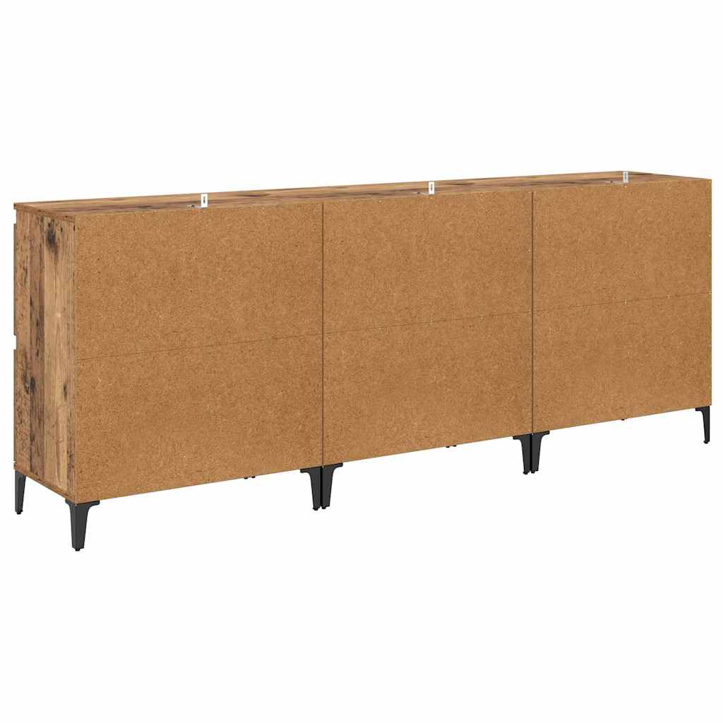 Skap 3 pcs Gamle tre 60 x 35 x 70 cm Konstruert tre vidaXL