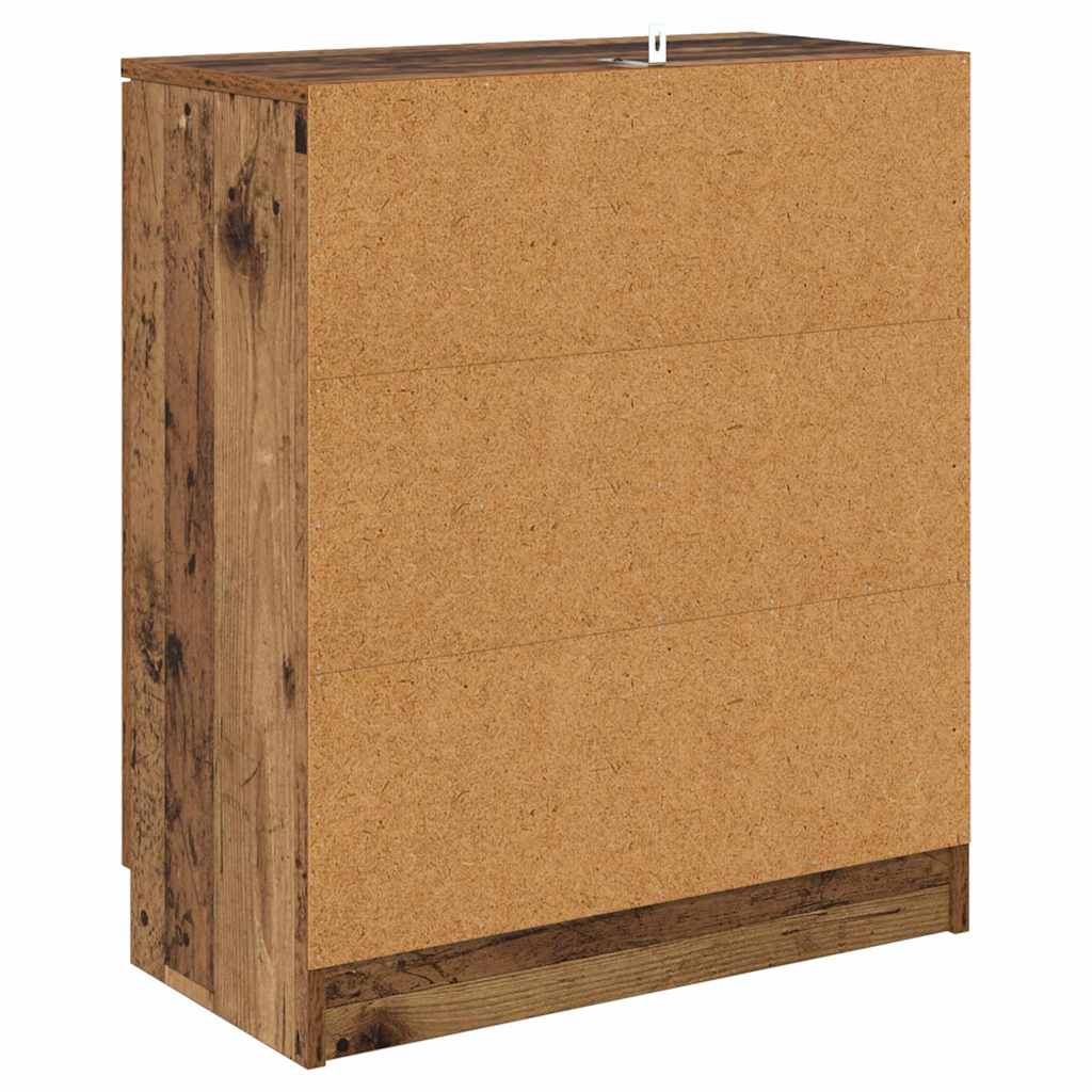 Skap med skuff 2 pcs Gamle tre 60 x 30 x 70 cm Konstruert tre
