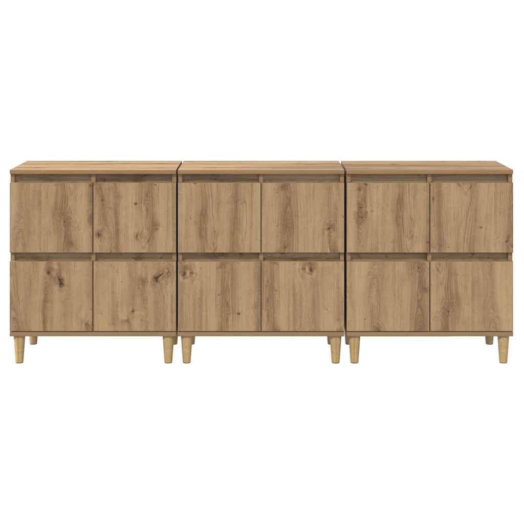 Skap 3 pcs Artisan Eik 60 x 35 x 70 cm Konstruert tre