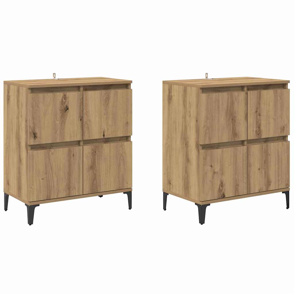 Skap 2 pcs Artisan Eik 60 x 35 x 70 cm Konstruert tre