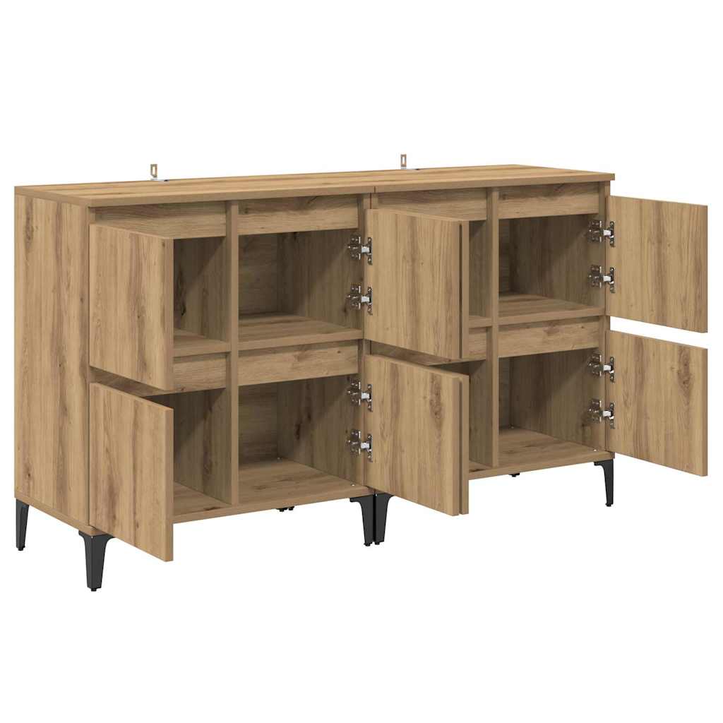 Skap 2 pcs Artisan Eik 60 x 35 x 70 cm Konstruert tre